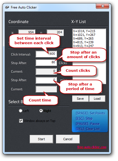 Set Time Interval & Schedule Auto Click
