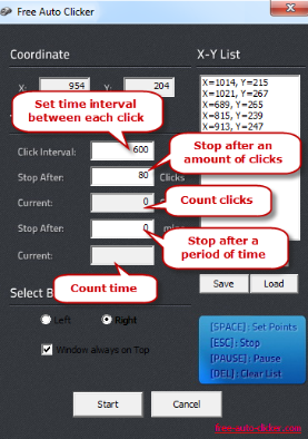 Adjust the Clicking Rates & Schedule Auto Click