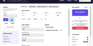Free Auto Clicker 8.0.0 main window on Windows 11