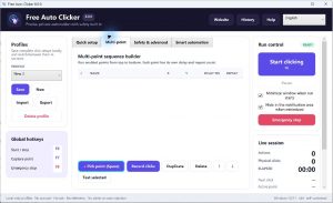 Free Auto Clicker multi-point click sequence editor