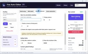 Free Auto Clicker safety limits and custom global hotkeys